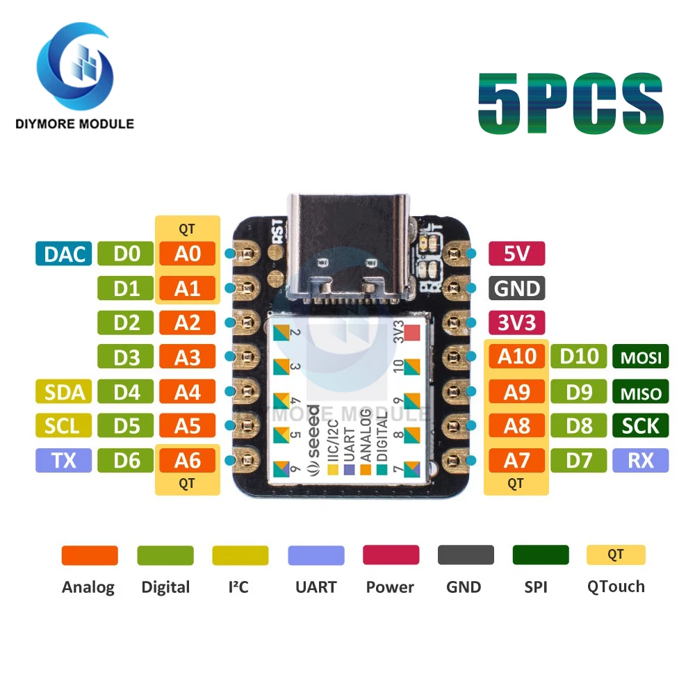 Макетная плата Seeeduino XIAO SAMD21G18 микроконтроллер для Arduino UNO Nano Cortex M0 + 3 В интерфейс IIC