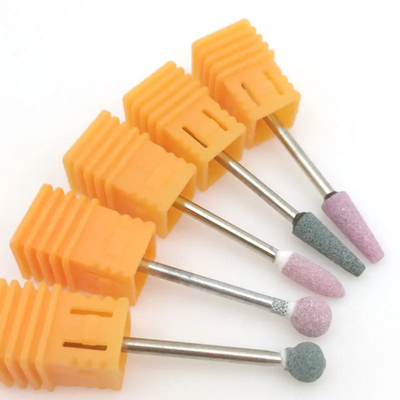 Несколько штук/лот керамический камень ногтей сверло фрезы для электрической дрели маникюрный станок аксессуары инструменты - Цвет: set-05