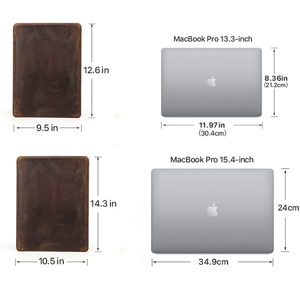Portátil para Macbook ar m2 2023 Novo Pro 13 14 16 Case Manga Bolsa A2179 A2338 m1 A2159 A2289 Capa de Couro Genuíno Dell Xps Case do - Imagem 2