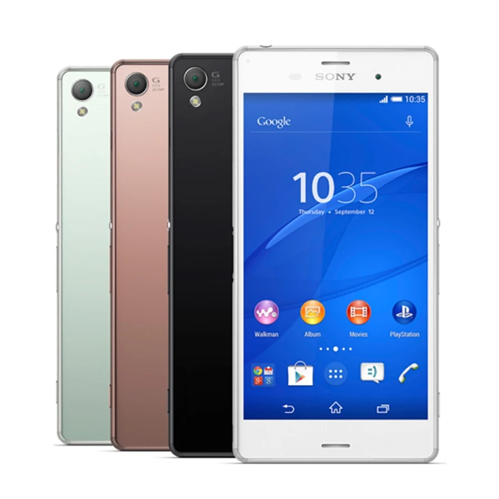Original desbloqueado Sony Xperia Z3 D6603 5,2 pulgadas Quad-core 16GB ROM 3GB RAM 20.7MP Cámara Android OS teléfono inteligente teléfono móvil