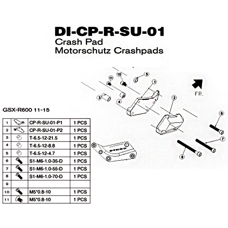 Для Suzuki GSX-R GSXR 600 750 2011- чехол для статора двигателя Saver Crash Pad защита от падения Рамка слайдер 11-16 GSXR600 GSXR750