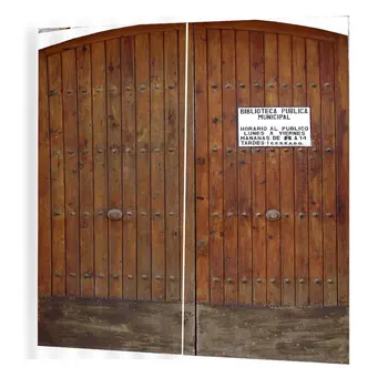 

Vintage Wood Door Pattern Modern Design Curtain for Home Kitchen Living Room Bedroom Curtain for Window Decoration