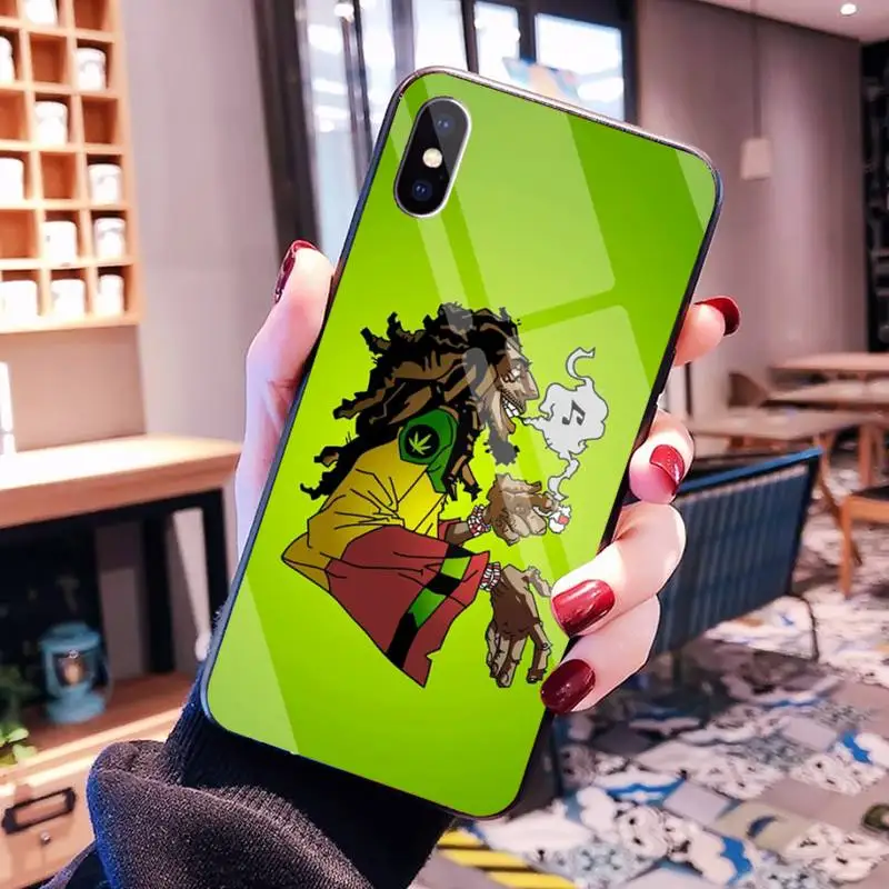 designer phone cases PENGHUWAN Bob Marleys Sư Tử Rasta Sư Tử Reggae Ốp Lưng Điện Thoại Kính Cường Lực Cho iPhone 11 Pro XR XS MAX 8X7 6S 6 Plus SE 2020 Ốp Lưng apple phone case