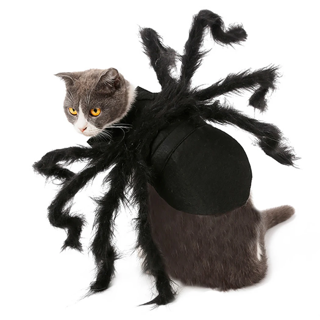 cheap Fashion Halloween Pet Costume Creative Novelty Furry Spider Cat Dog Costume Party Cosplay Stage Performance Clothing Accessories
