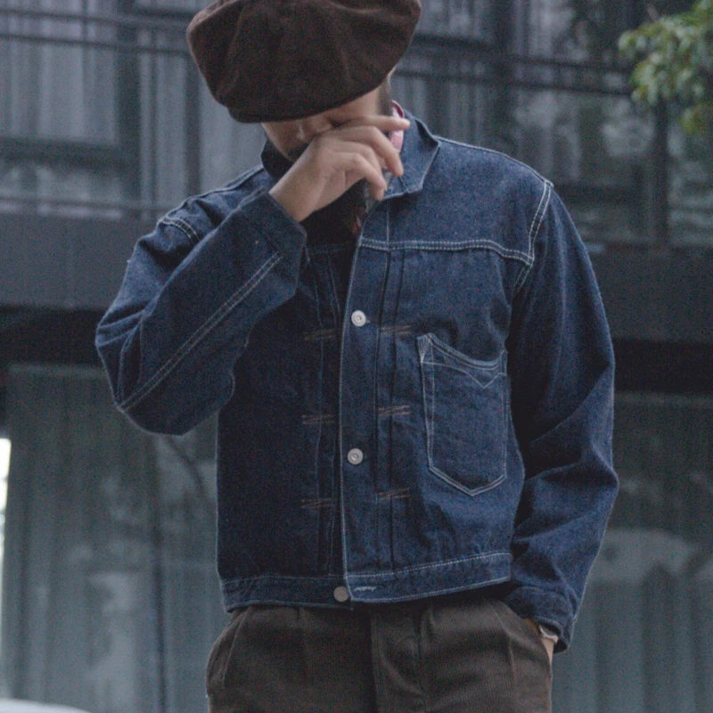 ВИНТАЖНАЯ ДЖИНСОВАЯ КУРТКА цвета индиго Бронсон 876 14 5 унции|denim jacket|jacket jacketbronson