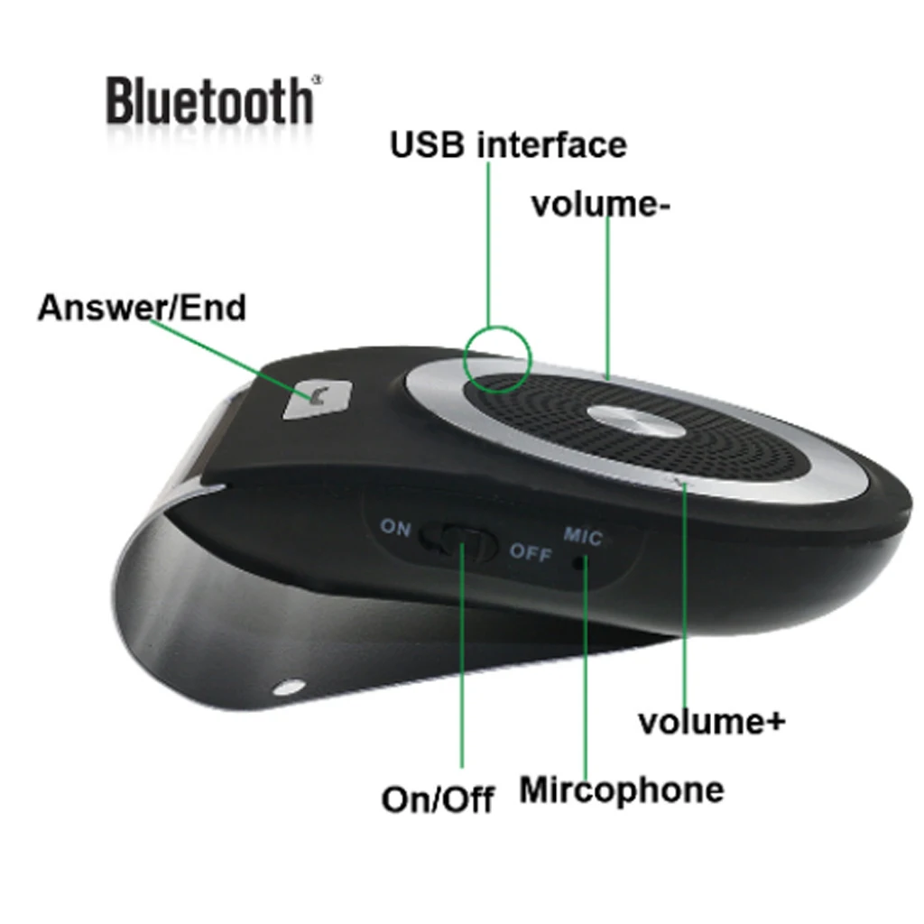 Высокое качество автомобильный набор гарнитуры с Bluetooth телефоны аудио приемник Hands Free голосовых вызовов Динамик автомобиля AUX аудио Системы устройств