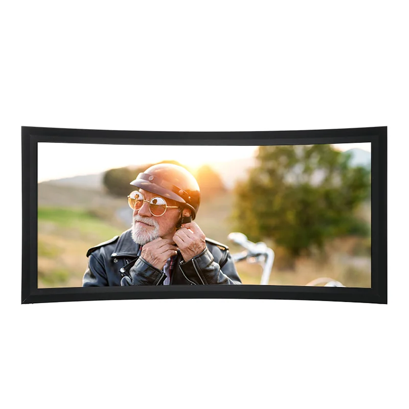 170 inch 3D Curved Fixed Frame projector Screen  Projection Screens for Private clubs living room