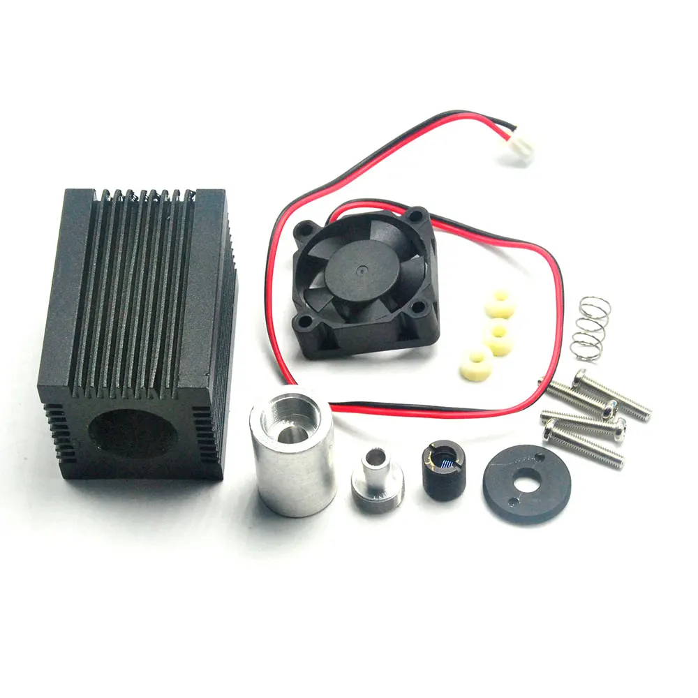 

Focusable Aluminium DIY Housing/Case/Heatsink for 405nm 445nm 450nm 5.6mm Blue Laser Diode TO-18 LD Dot Module Fan