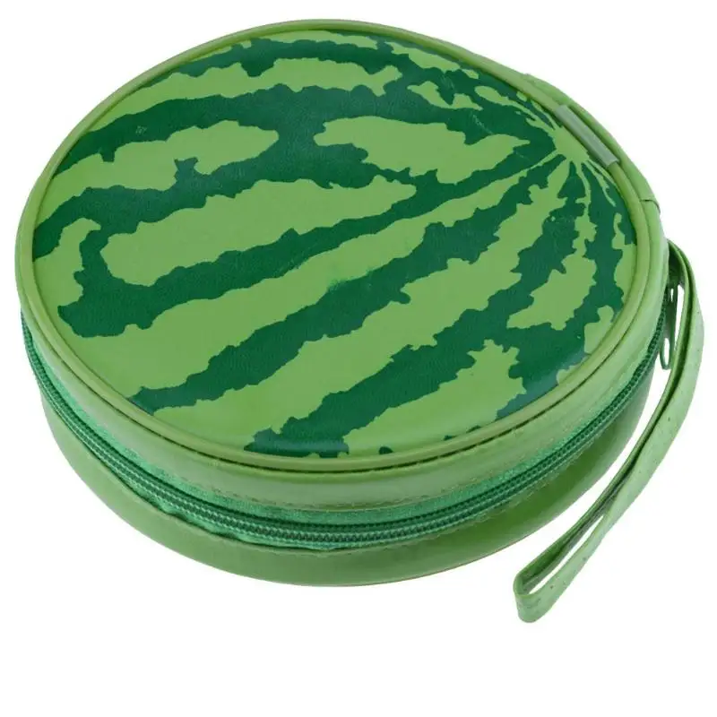 

Watermelon Pattern Portable 24pcs Disc Capacity DVD CD Storage Case Organizer Sleeve Wallet Cover Bag Box