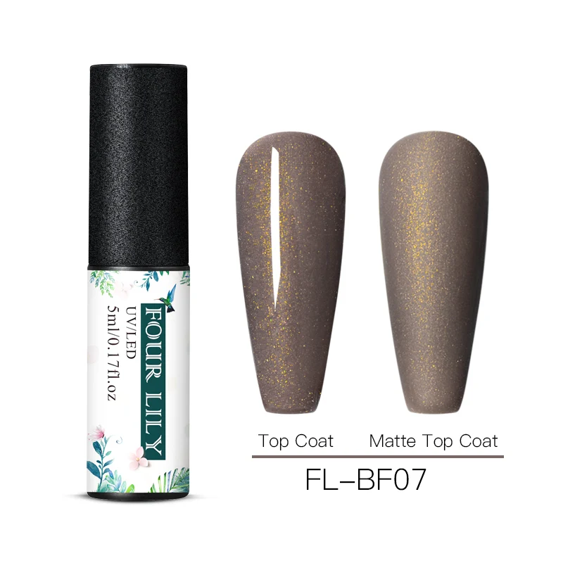 Four Lily Matte Top Coat Color UV Gel Nail Polish Glitter Gel Polish Semi Permanent Soak Off UV Gel Varnish DIY Nail Art Gel - Цвет: S08273