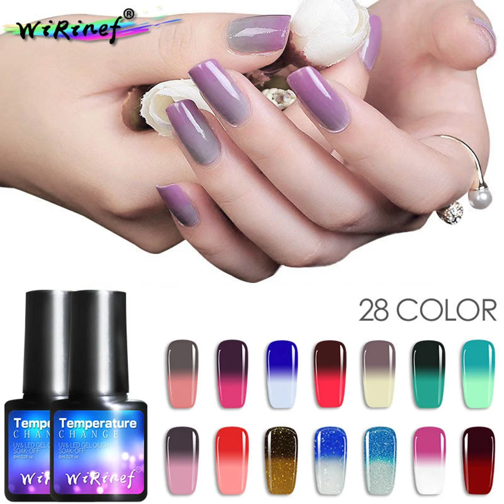 

New hot sale temperature change gel nail polish 8ml temperature change color mixed varnish semi-permanent magic nail art