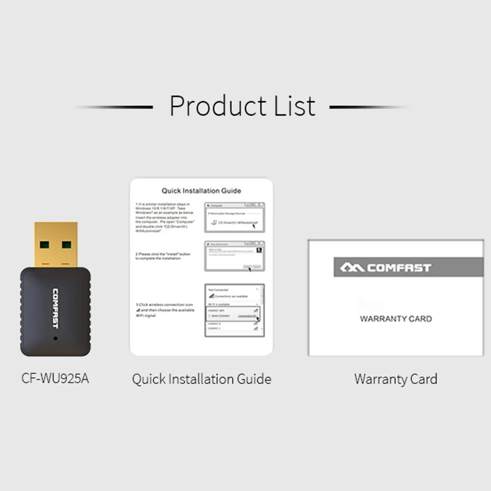 COMFAST USB WiFi адаптер 600 Мбит/с черный беспроводной Mini-USB адаптер Wi-Fi для Windows XP/7/8/8,1/10