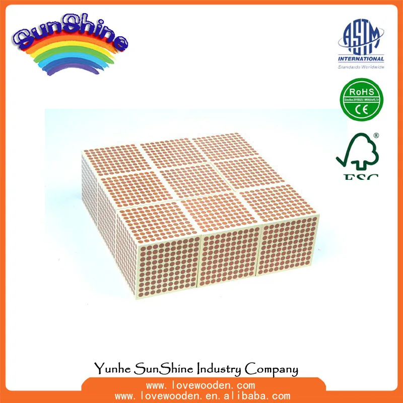 

Montessori Teaching Aids Montessori Mathematics Education 9 a 1000 Point Cube Infants Teaching Aids