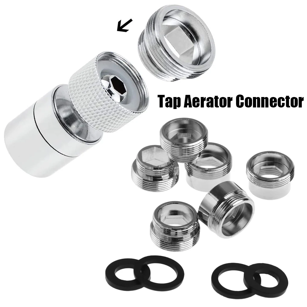Tap Aerator Connector Metal Outside Inside Thread Water Saving Adaptor Kitchen Faucet 16//18//20//22//24//28//mm to 22mm with Gasket,Female,20mm