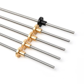 

T6 Lead Screw 1mm Pitch with Brass Nut 100/150/200/250/300/400/500mm Lead Screw