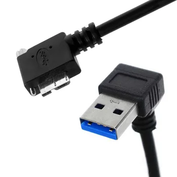 

Locking Panel Cable Down Direction Angled 90 Degree USB 3.0 A Plug to Micro Plug