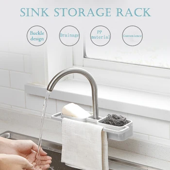 

Sink Caddy Organizer Faucet Drain Hanging Rack faucet shelf sponge dish cloth finishing rack Bathroom Kitchen Sponge Organizer