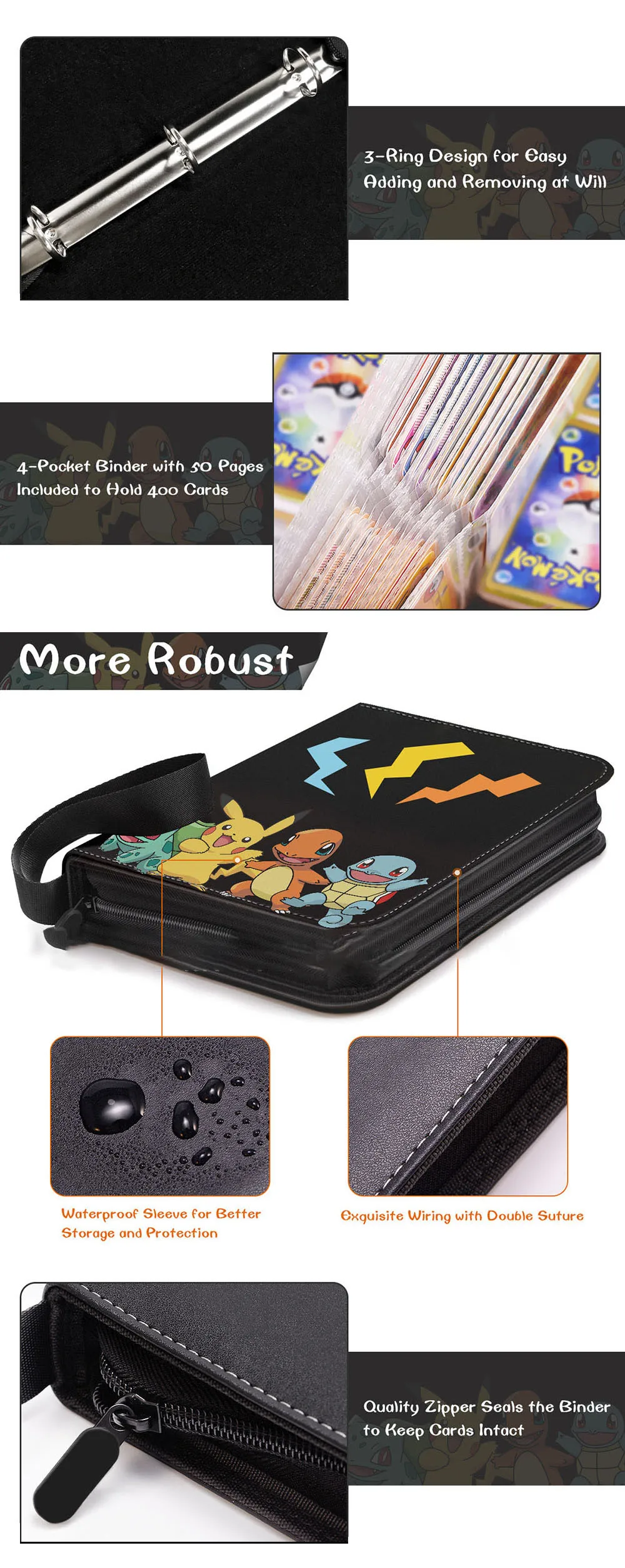 2-Stuks-Cartoon-Anime-Pokemon-Kaarten-Album-Boek-Game-Card-Ex-Gx-Verzamelaars