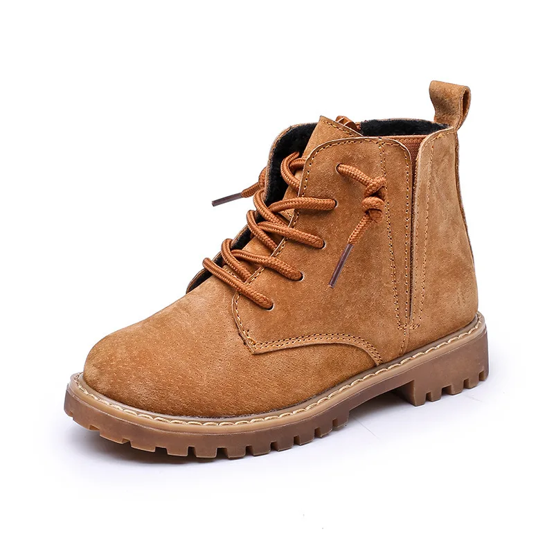 Winter Kids Boots For Boys 2020 Genuine Leather Children Snow Sneakers Toddler Girls Shoes Plush Warm Martin | Мать и ребенок