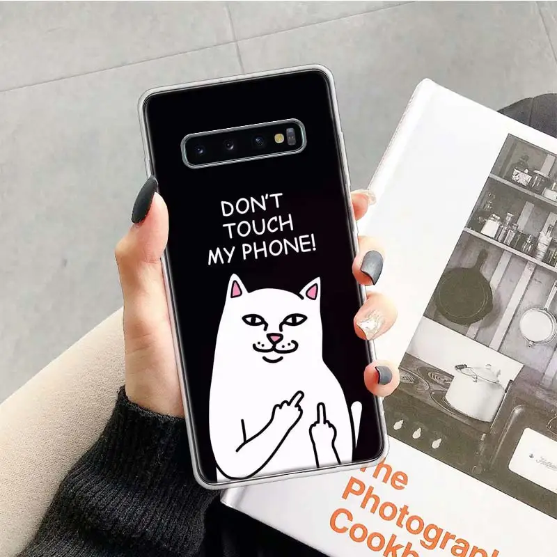 С надписью «Don't Touch My чехол для телефона для samsung Galaxy A10 A20E A30 A40 A70 M30S A50S A6 A7 A8 A9 плюс мягкий чехол для мобильного телефона чехол Coque