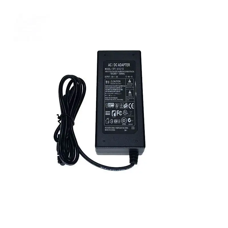 12V 5A AC 100 V-240 V адаптер преобразователя DC 60W источник питания DC 5,5mm x 2,5mm для 5050/3528 светодиодный ЖК-монитор