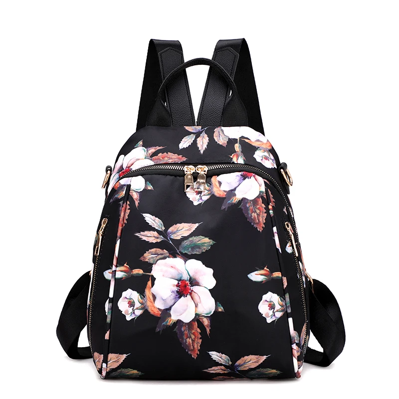 TETHYS женский водонепроницаемый рюкзак женская большая емкость Back Pack женские высококачественные дорожные рюкзаки, сумка Mochila Feminina - Цвет: Black-4