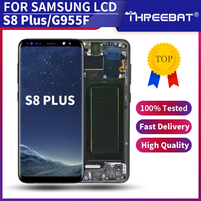 Дисплей 6 2 &quotSUPER AMOLED S8 + для SAMSUNG Galaxy PLUS ЖК-экран с сенсорным дигитайзером в сборе