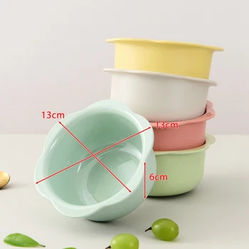

Infant Tableware Supplementary Food Bowl Kindergarten Meal Bowl Baby Children Eating Bowl Flower Shape Bamboo Fiber Material