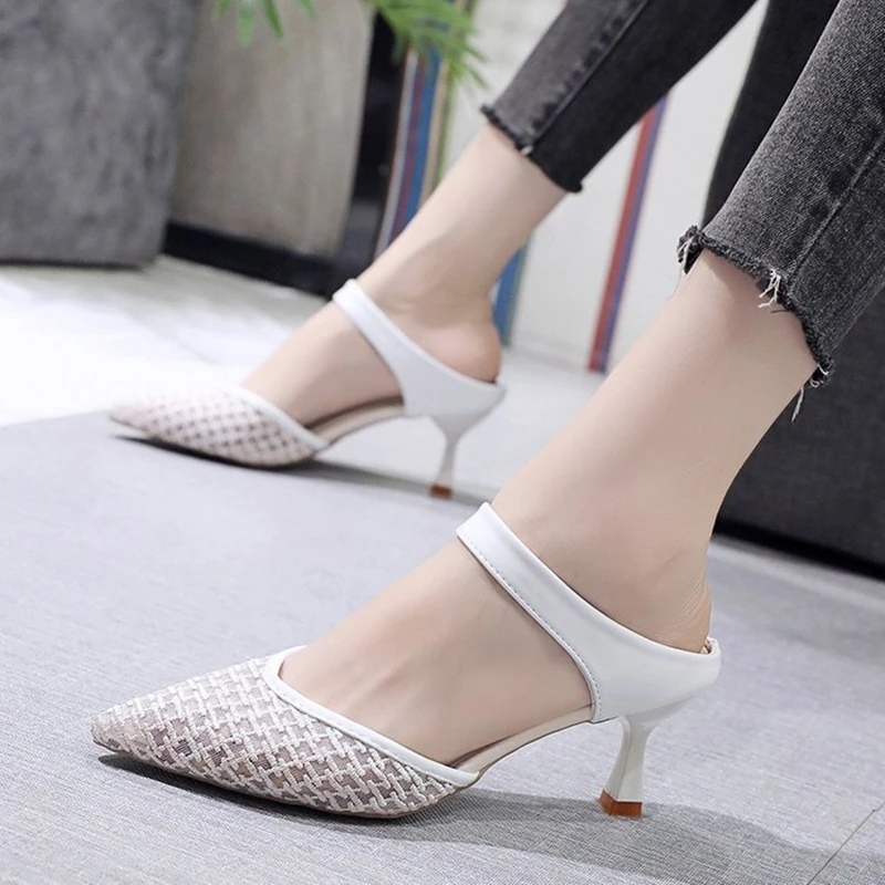 

Ladi Shoe and Sandal 6cm High Heels Women Summer Shoes Slipper Casual Comfortable Woman Sandle Yellow Black White Heel Shoes
