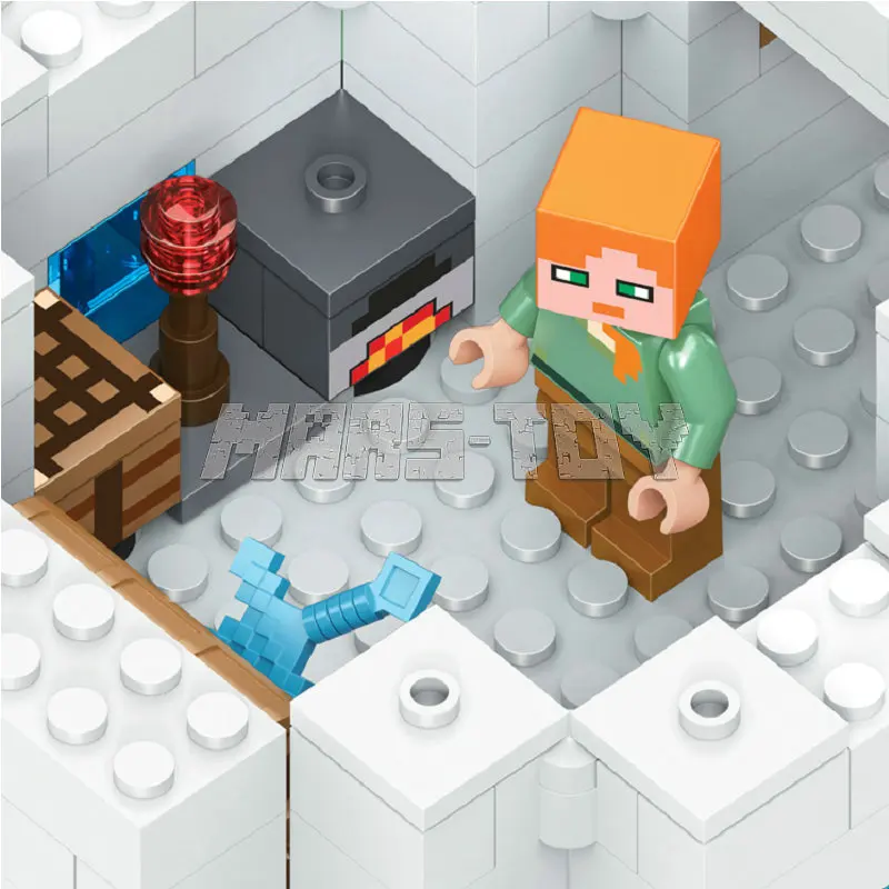 The Polar Igloo House With Alex & Bear Stray Action Figures Compatible 21142 Bricks Building Blocks Sets Toys The Polar Igloo House With Alex & Bear Stray Action Figures Compatible 21142 Bricks Building Blocks Sets Toys