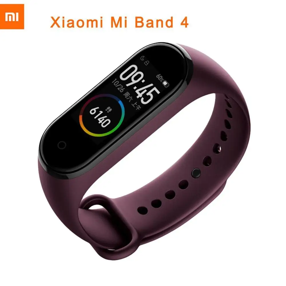 Xiaomi mi-браслет 4 Music Smart mi Band 4, фитнес-браслет с частотой сердечных сокращений 135 мА/ч, цветной экран, Bluetooth 5,0,, новинка - Цвет: Оранжевый