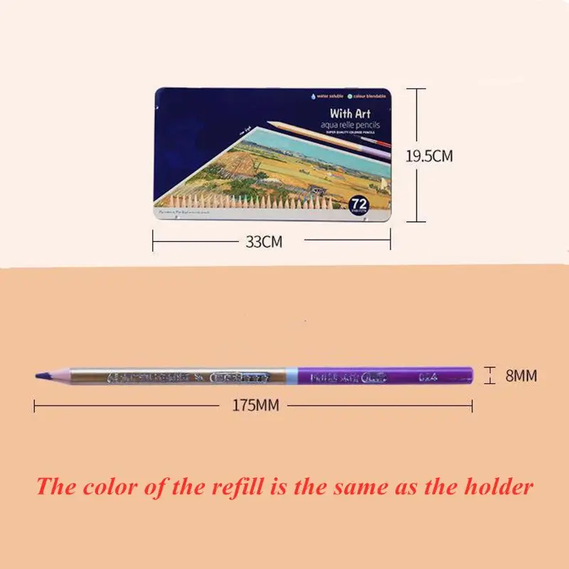 

72Colors Oil Color Pencils Set Sketch Pencil No-Toxic Wood Soft Bright Color Pen