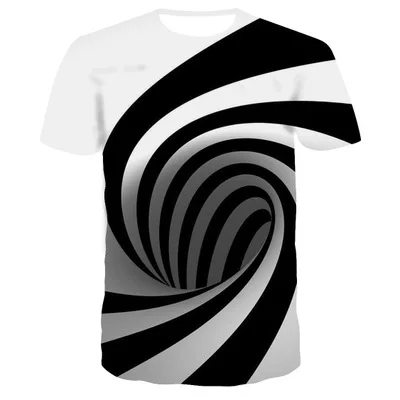 3D Visual Swirl Print T-shirt for Boys