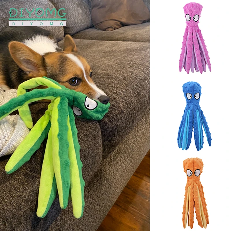 ソフトタコぬいぐるみ 8脚 焦げ付き防止犬のおもちゃ 防音紙ペット インタラクティブな犬 かゆみのないぬいぐるみ 犬のおもちゃ Aliexpress