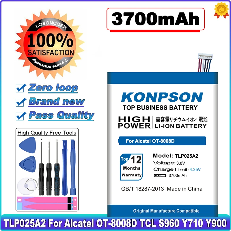 Аккумулятор 3700 мАч TLP025A2 мобильный телефон для Alcatel One аккумулятор Touch idol X + 6043D Scribe