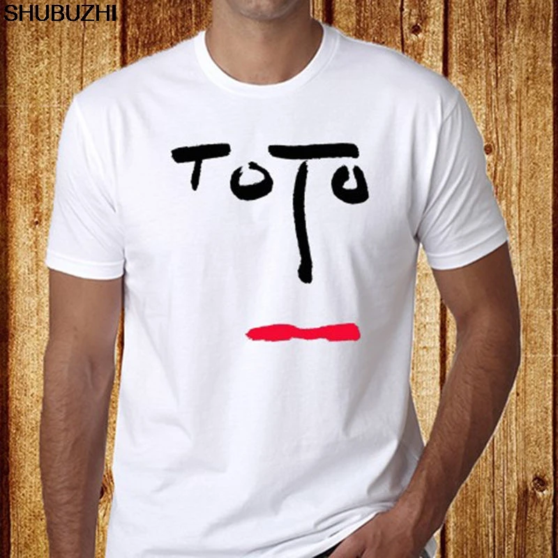 

New TOTO Face Symbol Rock Band Legend Men's White T-Shirt Size S-5XL Mens T Shirt Summer O Neck Cotton Men Short sbz4384