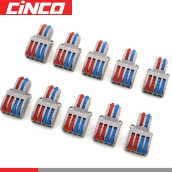 

10PCS /LOT New 32A Universal Mini Fast Wire Connector Wiring Cable Connector Push-in Conductor Terminal Block PCT 222 SPL-62/42