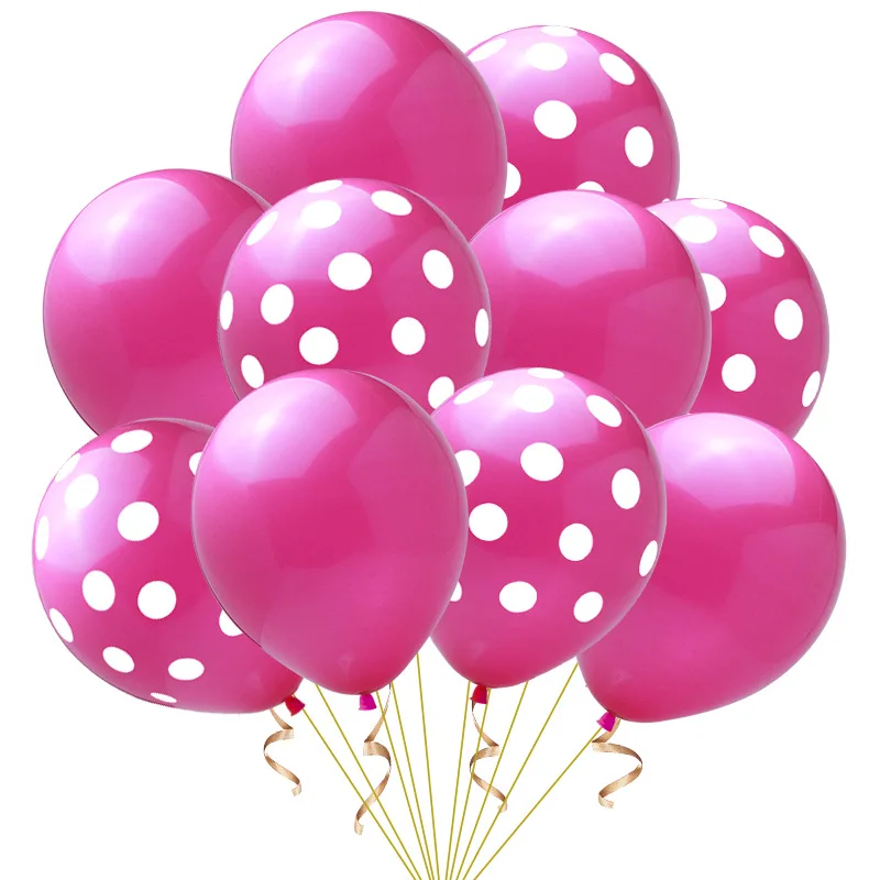 Leeiu 10 шт. вечерние DIY украшения красочные шарики в горошек счастливый день рождения, детский душ латексные шары рождественские надувные воздушные шары
