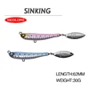 1PCS Metal Spoon Vib Fishing Lure Sequins Spinnerbait 62mm 30g Sinking Vibration Lure with Rotating Spinners 10 Colors