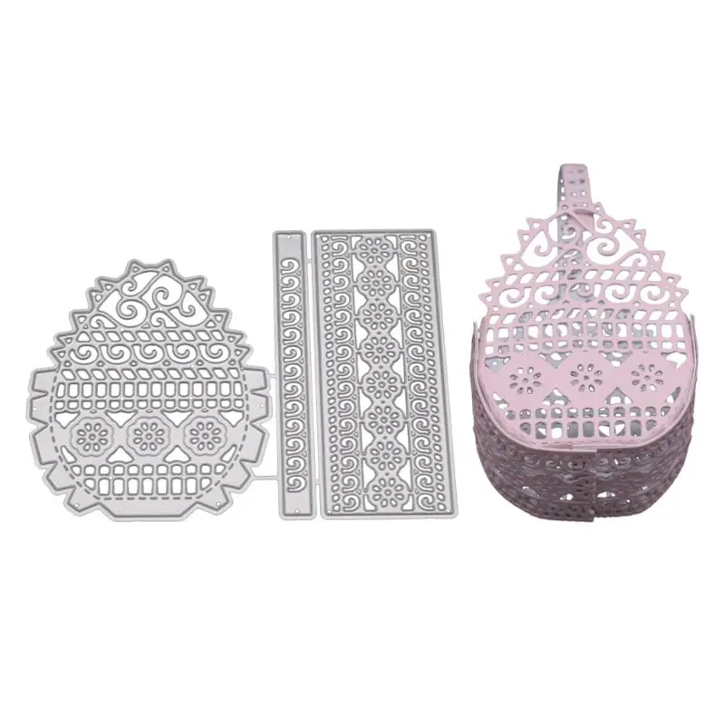 

Flower Basket Metal Cutting Dies Stencil DIY Scrapbooking Album Stamp Paper Card Embossing Craft Decor