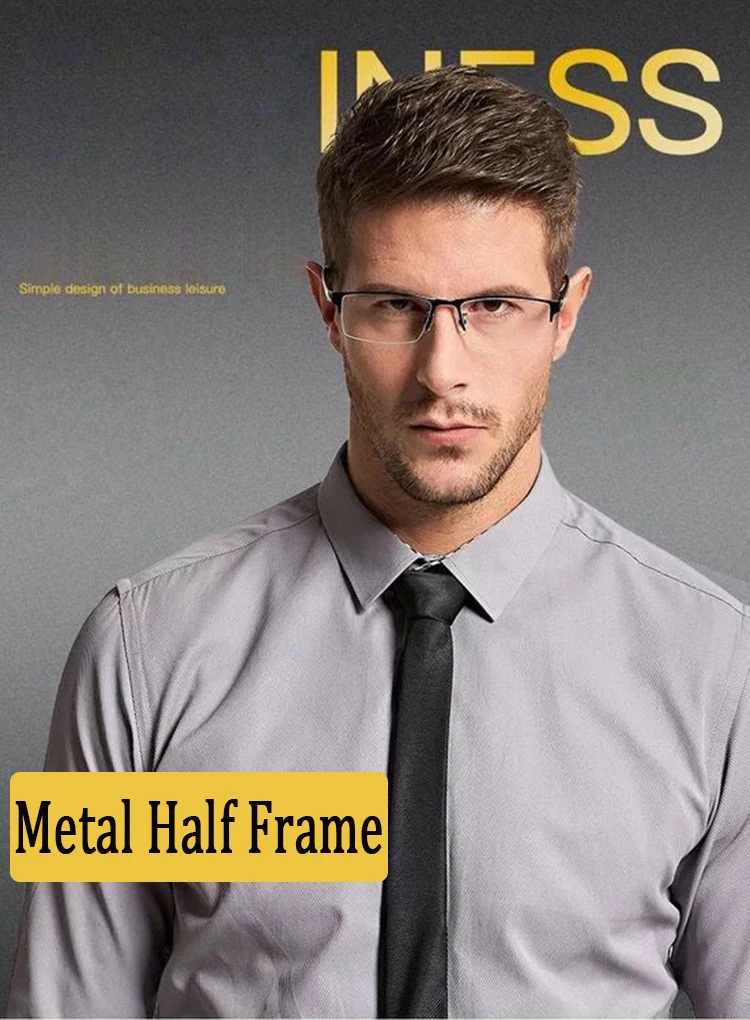 SAOIOAS металлический каркас Для мужчин близорукость очки не сферическая 12 Слои линзы с покрытием Винтаж Бизнес близорукие очки-1,0-2,0~-6,0