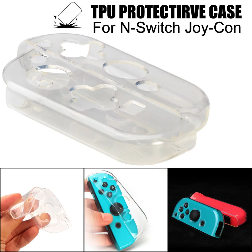 Для N-Switch Joy-Con Анти-Царапины ультра-тонкий ТПУ прозрачный защитный чехол от