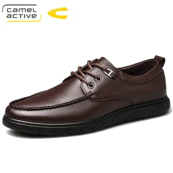 

2020 new winter business leather shoes soft pointed men's shoes simple style casual low top lace up men's shoes