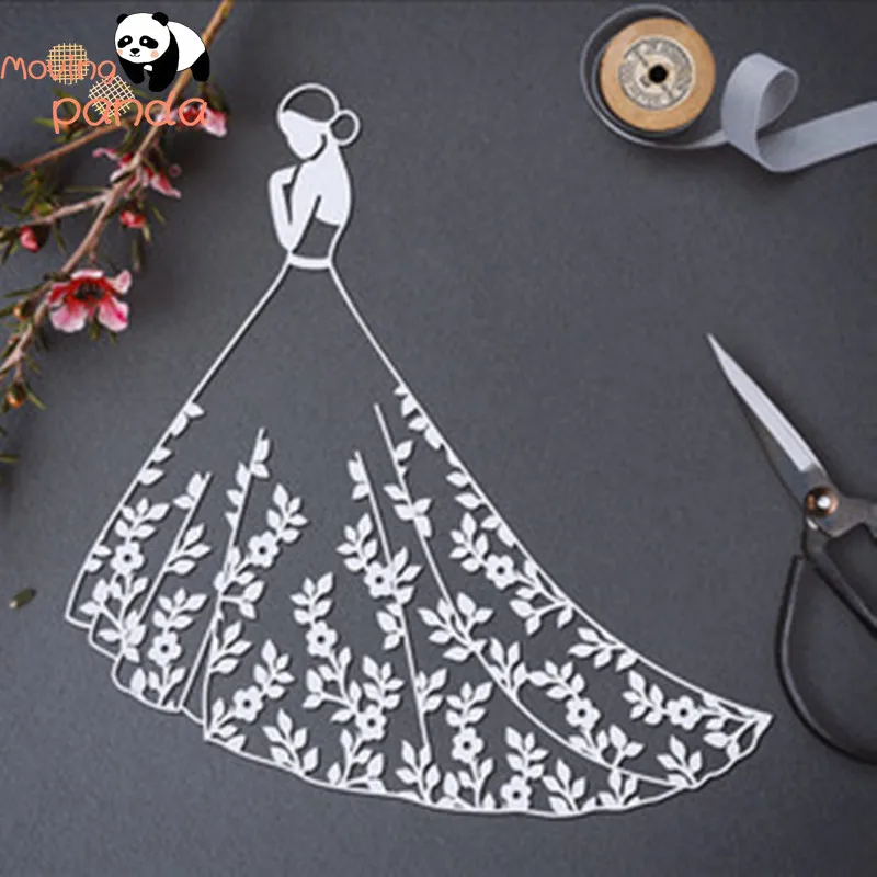 

Hollow LADY metal cutting dies cut die mold Scrapbook paper craft knife mould blade punch stencils dies