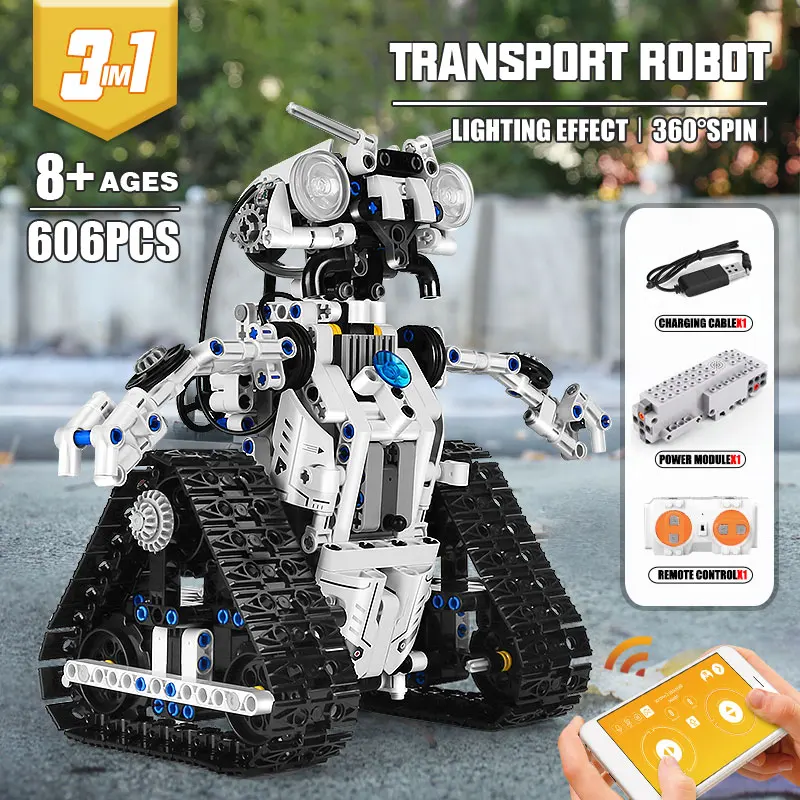MOULD KING 15046 The APP RC Control Power Transbot Robot