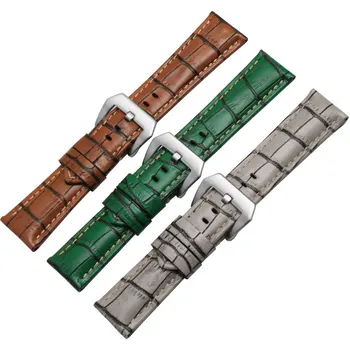 

24mm 26mm Retro Genuine leather watch band with pin buckle adaptation Panerai PAM111 series watch accessories