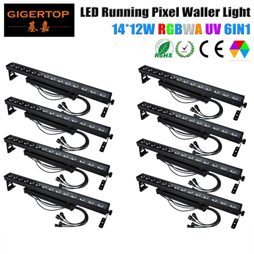 8 TIPTOP Новое поступление DJ Led Pixel чеканка эффект 14x12 Вт RGBWA UV 6в1 DMX светодиодные прожекторы 200 Вт водонепроницаемый алюминиевый корпус - Цвет: 8