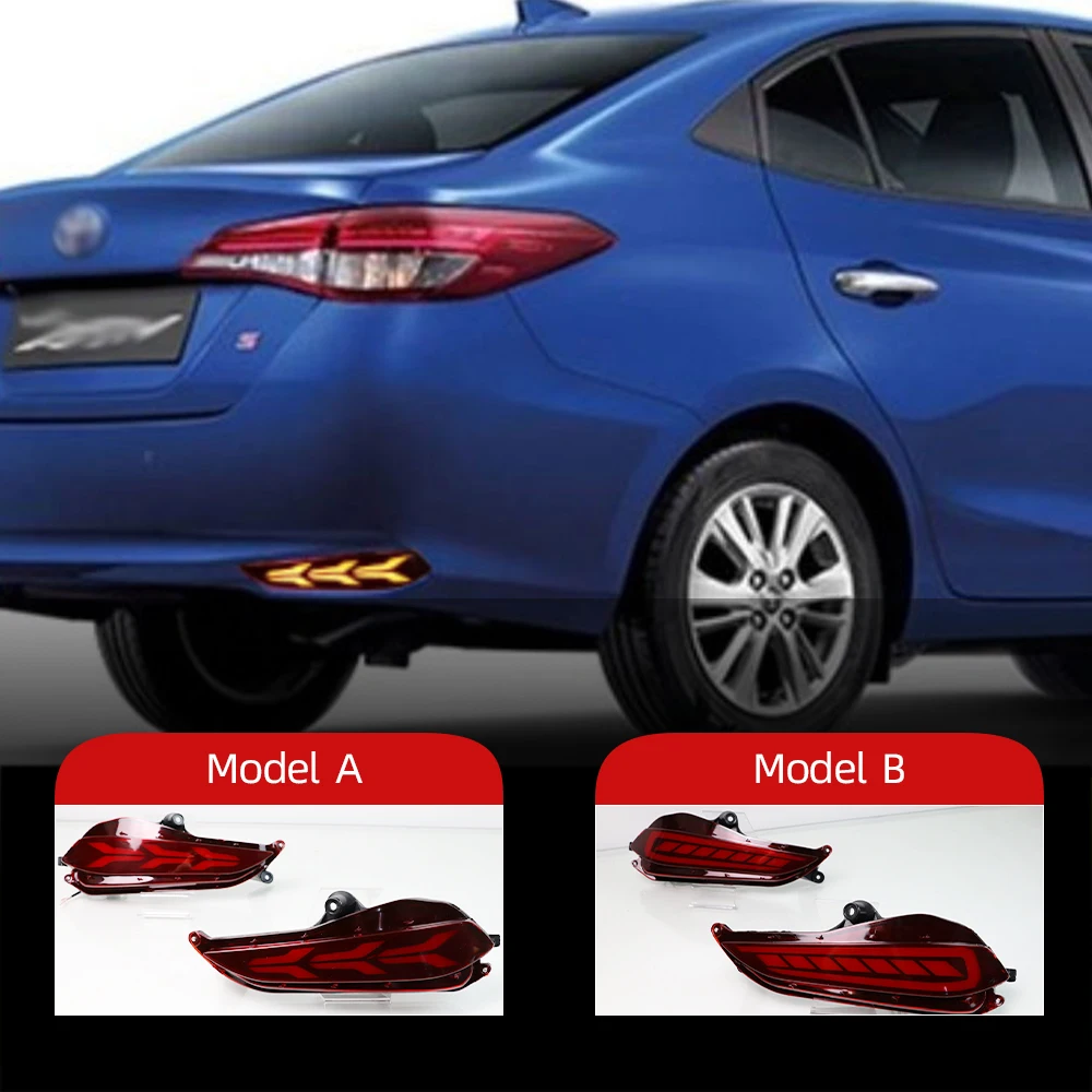 2 шт. Автомобильные светодиодные ламсветильник для заднего бампера Toyota Yaris 2017 2018