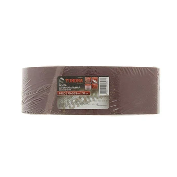 

Endless abrasive tape TUNDRA, on a fabric basis, 75 x 533 mm, P120, 10 pcs. 1300827