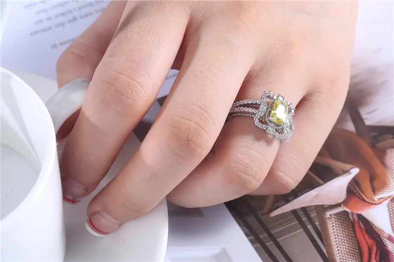 Классическое модное обручальное кольцо с ажурным Цирконом для королевы кольца